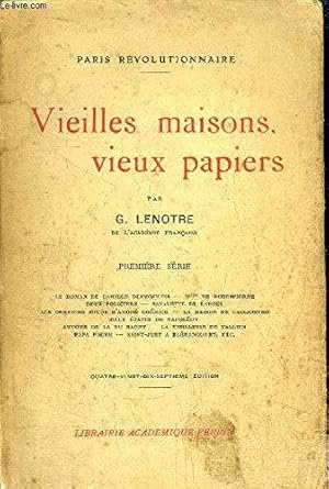 Image du vendeur pour Vieilles maisons, vieux papiers, premiere serie mis en vente par JLG_livres anciens et modernes