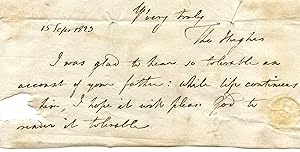 Image du vendeur pour Part of Autograph Letter Signed ('Tho Hughes') to Twining. mis en vente par Richard M. Ford Ltd