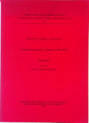 I pubblici spettacoli a Roma 1948-1870