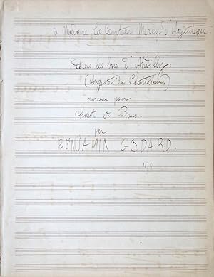 Dans les bois d'Andilly. (Auguste de Chatillon.) Morceau pour chant et Piano. Autograph musical m...