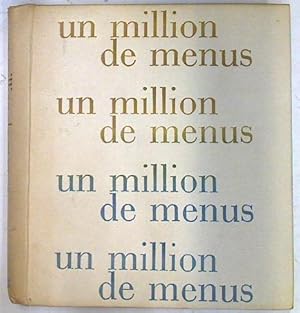 Seller image for Un million de menus for sale by Almacen de los Libros Olvidados