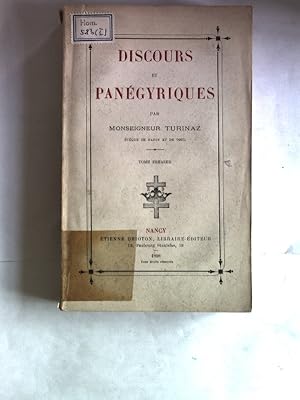 Bild des Verkufers fr Discours et Panegyriques. Tome Premier. zum Verkauf von Antiquariat Bookfarm