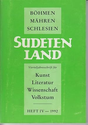 Europäische Kulturenzeitschrift: Sudetenland Böhmen, Mähren, Schlesien Vierteljahresschrift für K...