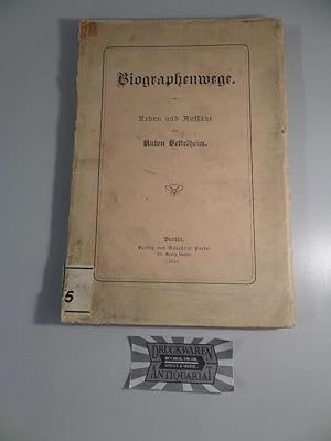 Bild des Verkufers fr Biographenwege - Reden und Aufstze. zum Verkauf von Druckwaren Antiquariat