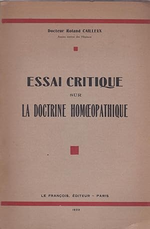 Essai critique sur la doctrine homoeopathique