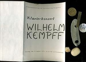 Wilhelm Kempff. Priogrammheft des Klavierkonzert von Wilhelm Kempff. Sonderveranstaltung der Kurv...