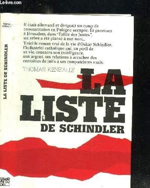 Image du vendeur pour LA LISTE DE SCHINDLER mis en vente par Le-Livre