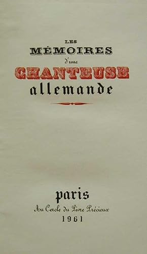 Les mémoires d'une chanteuse Allemande