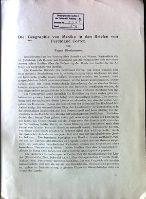 Bild des Verk�ufers f�r Die Geographie von Mexiko in den Briefen von Ferdinand Cortez Conf�rence Faite au; XXI Congr�s International des Am�ricanistes; Session de G�teborg 20-26 ao�t 1924 zum Verkauf von books4less (Versandantiquariat Petra Gros GmbH & Co. KG)