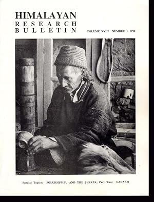 Himalayan Research Bulletin (Volume XVIII, No. 1, 1998)