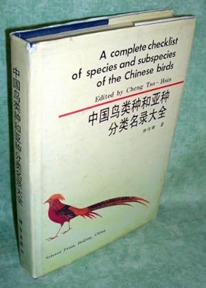 Image du vendeur pour A complete checklist of species and subspecies of the Chinese birds. (Revised edition) mis en vente par Antiquariat  Lwenstein