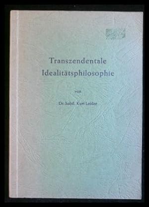 Bild des Verkufers fr Transzendentale Idealittsphilosophie zum Verkauf von ANTIQUARIAT Franke BRUDDENBOOKS
