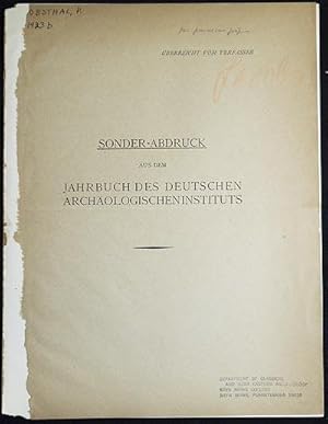 Scheuklappen; Sonder-Abdruck aus dem Jahrbuch des Deutschen Archäologischen Instituts; Überreicht...