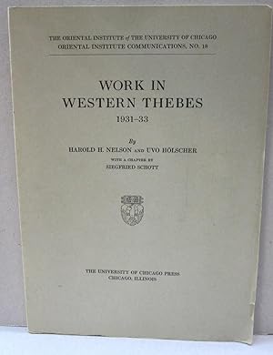 Seller image for Work in Western Thebes 1931-33 for sale by Midway Book Store (ABAA)