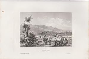 Orig Stahlstich Afrika - Der Atlas: Montagnes de Fer in Marocco.