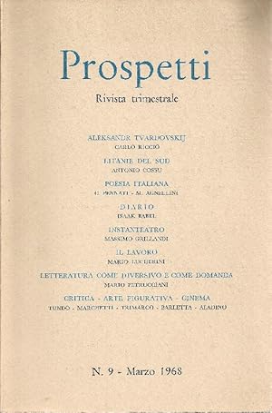 Prospetti. Anno III, N. 9, Marzo 1968