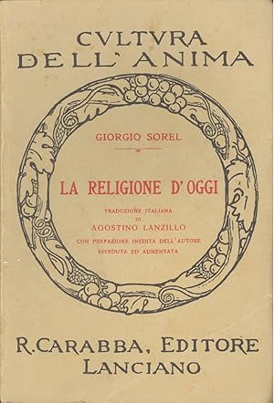 Bild des Verkufers fr La religione d'oggi zum Verkauf von Studio Bibliografico Marini