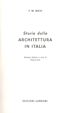 Bild des Verkufers fr Storia della architettura in Italia zum Verkauf von Studio Bibliografico Marini