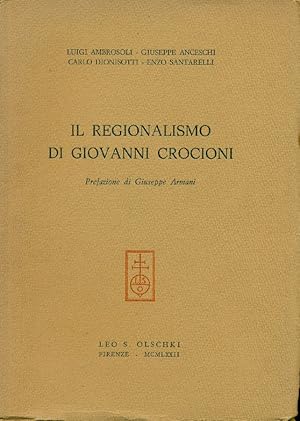 Bild des Verkufers fr Il regionalismo di Giovanni Crocioni zum Verkauf von Studio Bibliografico Marini