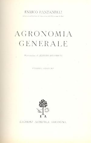 Immagine del venditore per Agronomia generale venduto da Studio Bibliografico Marini