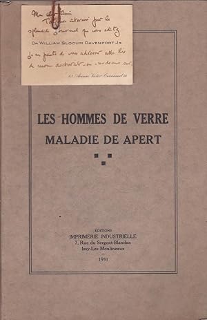 Les hommes de verre. Maladie de Apert. Thèse