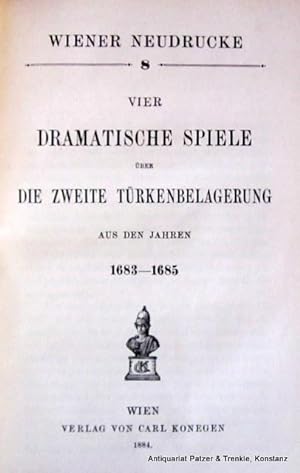 aus der Reihe Deutsche Litteraturdenkmale des 18. u. 19. Jahrhunderts, Neue Folge 32 u. 6/7 bzw. ...