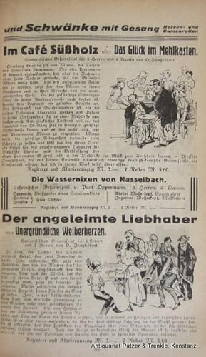 Leipzig, Robert Meissner Theaterbuchhandlung, o.J. (ca. 1930). Mit zahlreichen Illustrationen. 22...