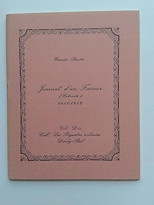 Image du vendeur pour Journal d' un Faiseur 1951-1952 (Extraits) mis en vente par Pascal Coudert