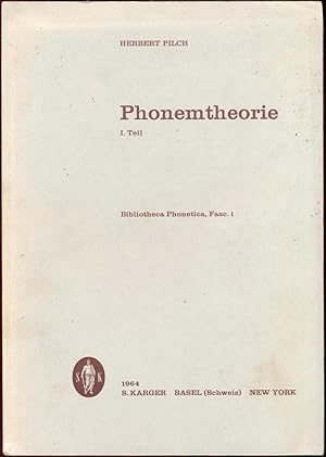 Seller image for Phonemtheorie. I. Teil [mit] 12 Abbildungen [= Bilbiotheca Phonetica; 1] for sale by Antikvariat Valentinska