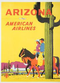 Arizona. American Airlines. First edition poster. Signed.