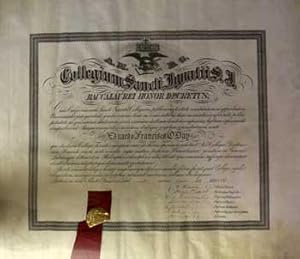 Baccalaurei Honor Descretus on vellum for Eduardo Francisco O'Day. Signed.