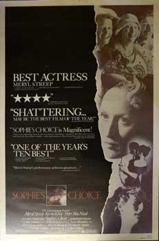 Original Movie poster for Sophie's Choice.