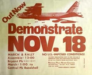 Imagen del vendedor de Out Now. Demonstrate Nov. 18. [anti Vietnam war poster] a la venta por Wittenborn Art Books