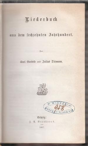 Bild des Verkufers fr Deutsche Dichter des sechzehnten Jahrhunderts. zum Verkauf von Antiquariat Burgverlag