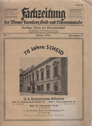 Fachzeitung der Wiener Juweliere, Gold- und Silberschmiede. Amtliches Blatt der Genossenschaft.