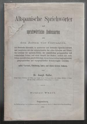 Image du vendeur pour Altspanische Sprichwrter und sprichwrtliche Redensarten aus den Zeiten vor Cervantes. mis en vente par Antiquariat Burgverlag