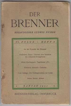 Der Brenner. Hrsg. v. Ludw. Ficker.