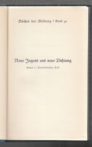 Bild des Verkufers fr Neue Jugend und neue Dichtung. zum Verkauf von Antiquariat Burgverlag