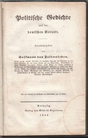 Bild des Verkufers fr Politische Gedichte aus der deutschen Vorzeit. zum Verkauf von Antiquariat Burgverlag