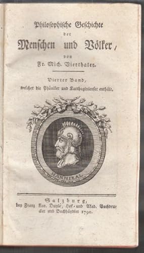 Bild des Verkufers fr Philosophische Geschichte der Menschen und Vlker. zum Verkauf von Antiquariat Burgverlag