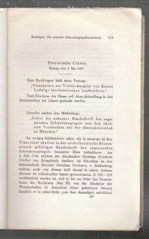 Bild des Verkufers fr Die Asbacher Schwabenspiegelhandschrift. zum Verkauf von Antiquariat Burgverlag