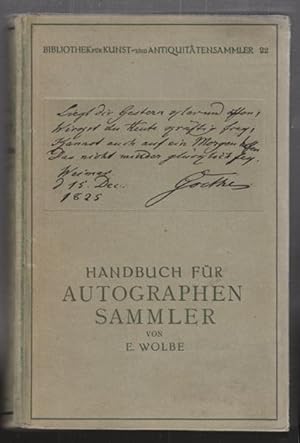 Handbuch für Autographen-Sammler.