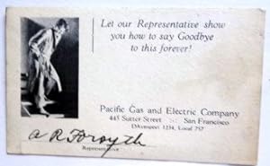 Imagen del vendedor de Business Card of A.R. Forsyth, Representative. a la venta por The Bookstall