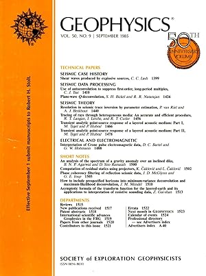 Geophysics Vol. 50, No.9 September 1985