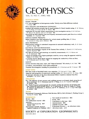 Seller image for Geophysics Vol. 51, No. 4 April 1986 for sale by Clausen Books, RMABA