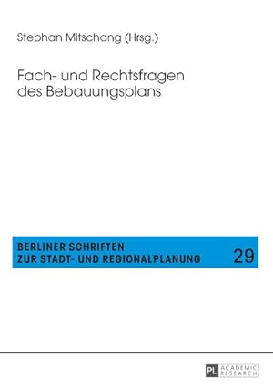 Bild des Verkufers fr Fach- und Rechtsfragen des Bebauungsplans zum Verkauf von AHA-BUCH GmbH