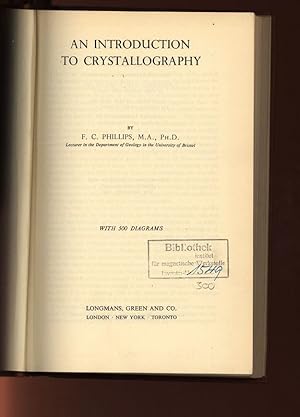 Immagine del venditore per An Introduction to Crystallography. venduto da Antiquariat Bookfarm