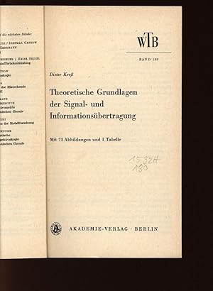 Bild des Verkufers fr Theoretische Grundlagen der Signal- und Informationsbertragung. WTB Band 199. zum Verkauf von Antiquariat Bookfarm