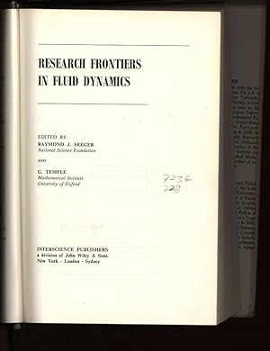 Imagen del vendedor de Research Frontiers in Fluid Dynamics. a la venta por Antiquariat Bookfarm