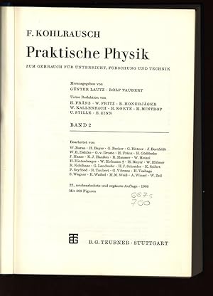 Seller image for Praktische Physik. Zum Gebrauch fr Unterricht, Forschung und Technik. Band 2. for sale by Antiquariat Bookfarm